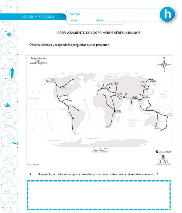 Desplazamiento de los primeros seres humanos