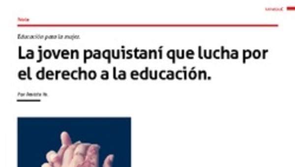 Joven paquistaní que lucha por el derecho a la educación