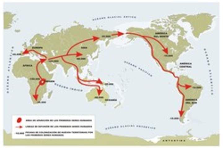 Mapa difusión ser humano