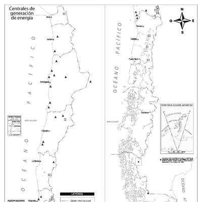 Mapa generación energía en Chile