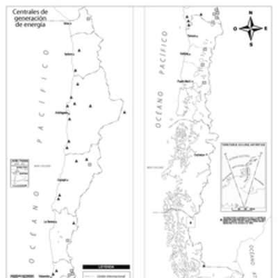 Mapa generación energía en Chile