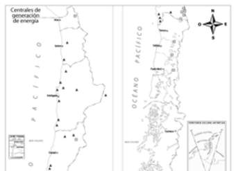 Mapa generación energía en Chile