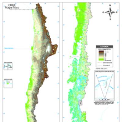 Mapa físico de Chile