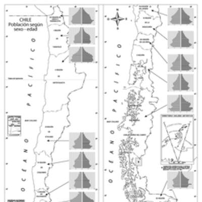 Mapa población de Chile según sexo y edad