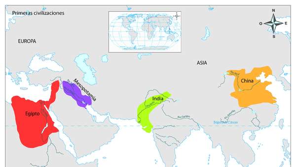 Mapa primeras civilizaciones