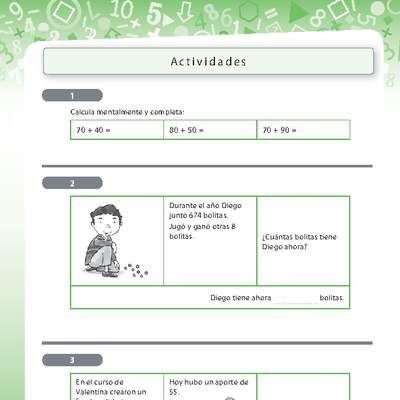 Resolución de problemas que involucra adición de números naturales de tres dígitos 4