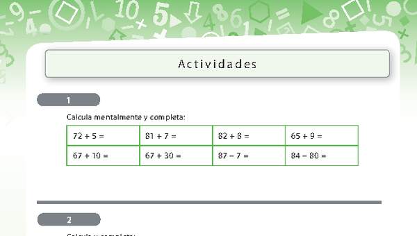 Ejercicios de adición y sustracción de números naturales