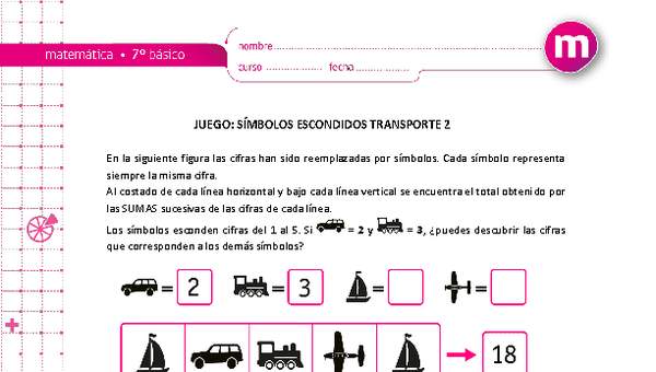 Juego: símbolos escondidos transporte 2