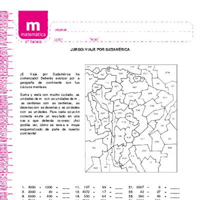 Juego: viaje por sudamérica