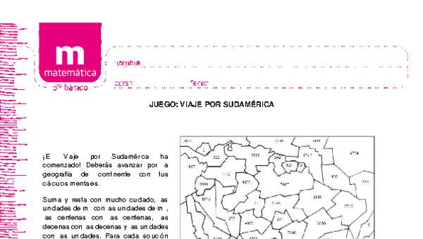 Juego: viaje por sudamérica