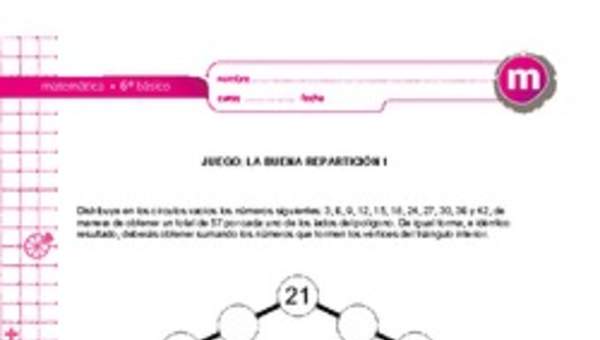 Juego: la buena repartición 1