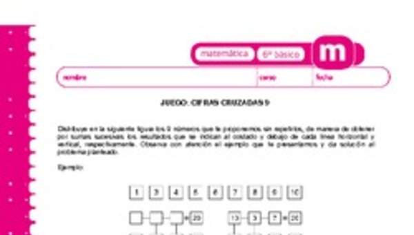 Juego : cifras cruzadas 9