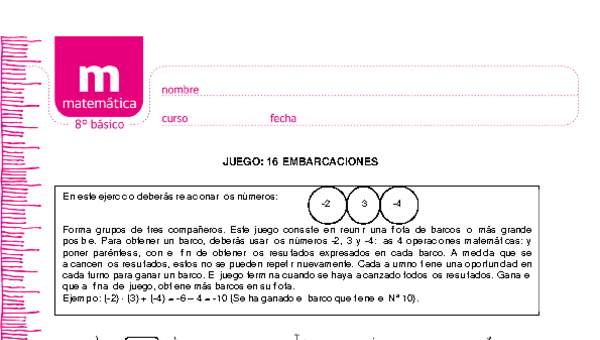 Juego: 16 embarcaciones