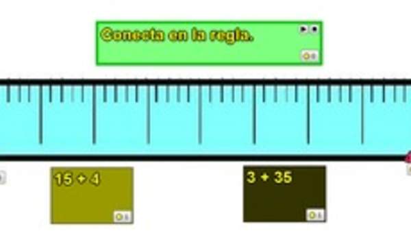 Adición de números hasta 40 en la recta numérica 2