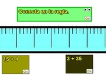 Adición de números hasta 40 en la recta numérica 2