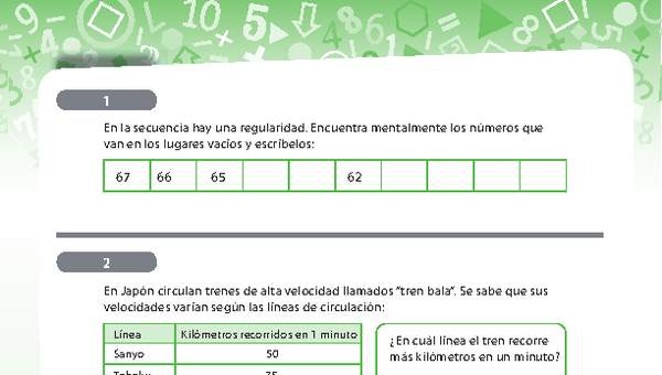 Resolución de problemas, ordenar cifras