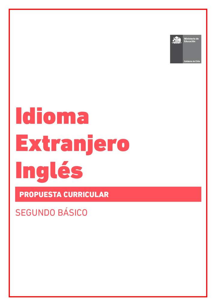 Propuesta curricular Inglés 2° básico