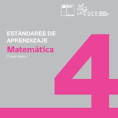 Estándares de Aprendizaje Matemática 4° básico