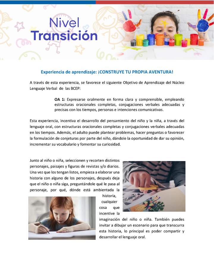 Experiencia Educativa: Construye tu propia aventura