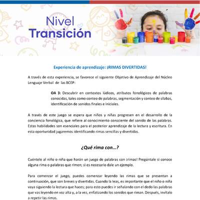 Experiencia Educativa: Rimas divertidas