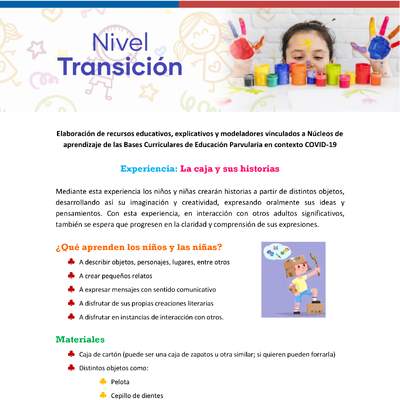 Experiencia Educativa: La caja y sus historias