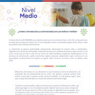 Recomendaciones: Cómo favorecer la autonomía de los niños y niñas