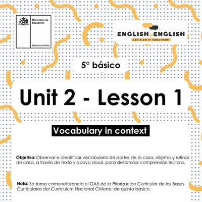 Actividades: 5° Básico Unidad 2 - Lesson 1