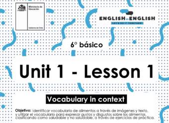 Lesson 1 Inglés 6º básico