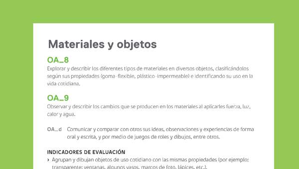 Ejemplo Evaluación Programas - OA08 - OA09 - Materiales y objetos 2