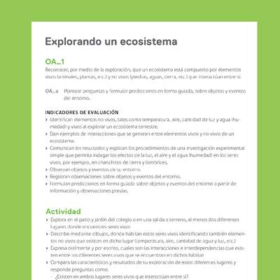 Ejemplo Evaluación Programas - OA01 - Explorando un ecosistema