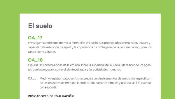 Ejemplo Evaluación Programas - OA17 - OA18 - El suelo