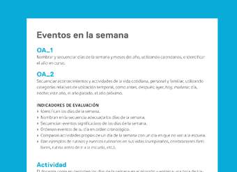 Ejemplo Evaluación Programas - OA01 - OA02 - Eventos en la semana