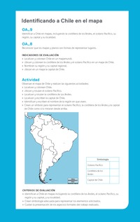 Ejemplo Evaluación Programas - OA08 - OA09 - Identificando a Chile en el mapa