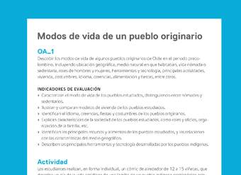 Ejemplo Evaluación Programas - OA01 - Modos de vida de un pueblo originario