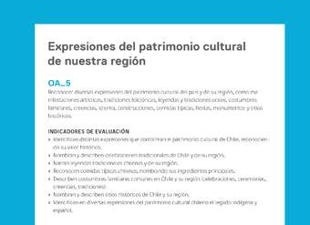 Ejemplo Evaluación Programas - OA05 - Expresiones del patrimonio cultural de nuestra región