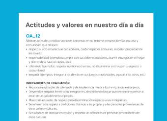 Ejemplo Evaluación Programas - OA12 - Actitudes y valores en nuestro día a día