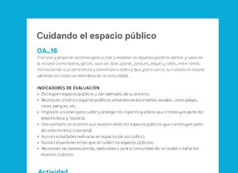 Ejemplo Evaluación Programas - OA16 - Cuidando el espacio público