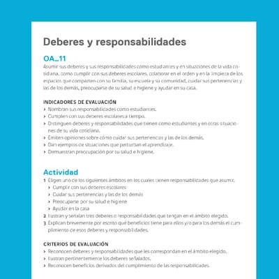 Ejemplo Evaluación Programas - OA11 - Deberes y responsabilidades