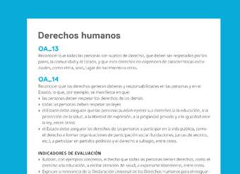 Ejemplo Evaluación Programas - OA13 - OA14 - Derechos humanos