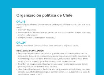 Ejemplo Evaluación Programas - OA15 - OA24 - Organización política de Chile