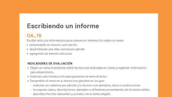 Ejemplo Evaluación Programas - OA15 - Escribiendo un informe