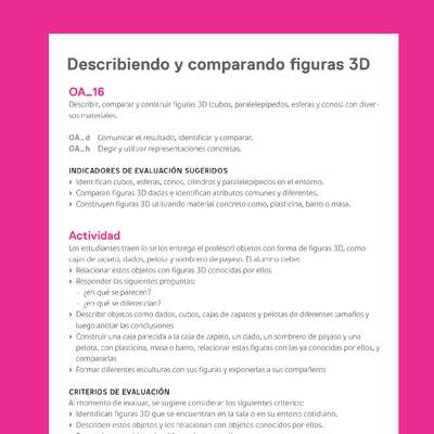 Ejemplo Evaluación Programas - OA16 - Describiendo y comparando figuras 3D