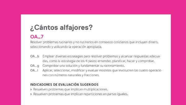 Evaluación Programas - MA04 OA07 - U1 - ¿Cuántos alfajores?