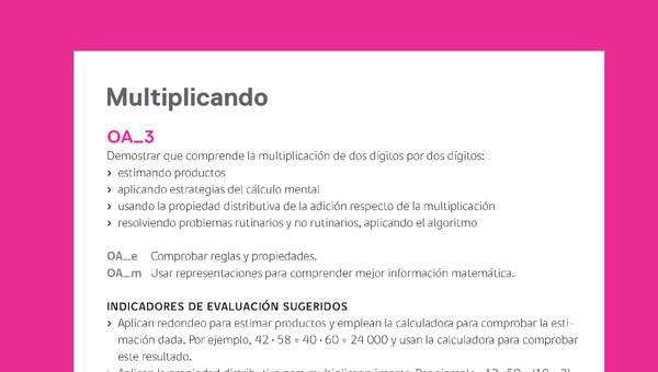 Evaluación Programas - MA05 OA03 - U1 - Multiplicando