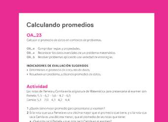 Evaluación Programas - MA05 OA23 - U4 - Calculando promedios