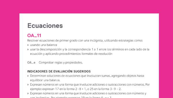 Evaluación Programas - MA06 OA11 - U2 - Ecuaciones