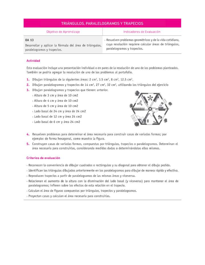 Evaluación Programas - MA07 OA13 - U3 - TRIÁNGULOS, PARALELOGRAMOS Y TRAPECIOS