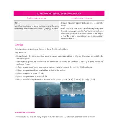 Evaluación Programas - MA07 OA14 - U3 - EL PLANO CARTESIANO SOBRE UNA IMAGEN