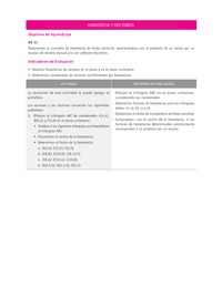 Evaluación Programas - MA1M OA11 - U3 - HOMOTECIA Y VECTORES