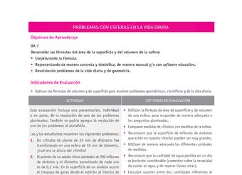 Evaluación Programas - MA2M OA07 - U1 - PROBLEMAS CON ESFERAS EN LA VIDA DIARIA